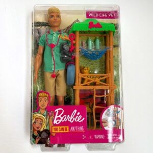 Barbie Ken Wildlife Vet Playset with Care Station Animals You Can Be Anything
